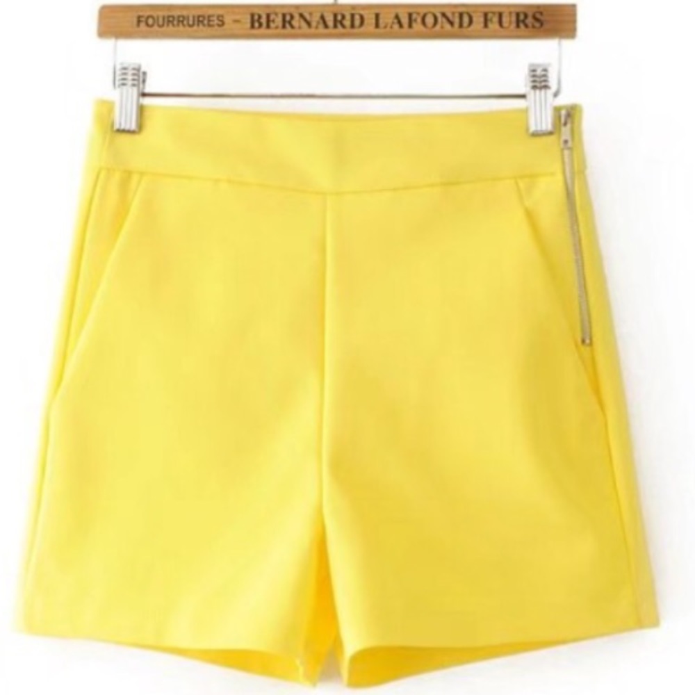 ZARA bright yellow shorts